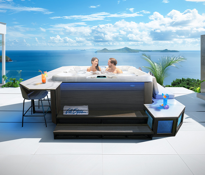 Calspas hot tub being used in a family setting - Brockton